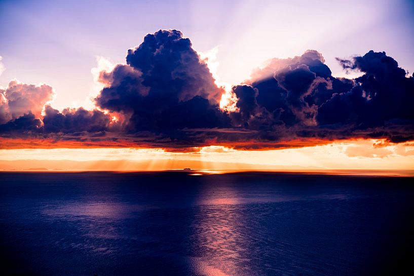 Sunrise at Amantani island from Lake Titicaca, Peru, South America by John Ozguc