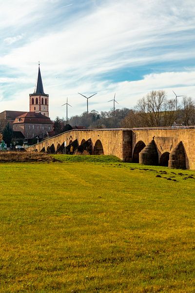 Historic Werra bridge on the border between Thuringia and Hesse by Oliver Hlavaty