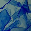 Modern shapes and lines abstract in green and blue by Studio Allee thumbnail