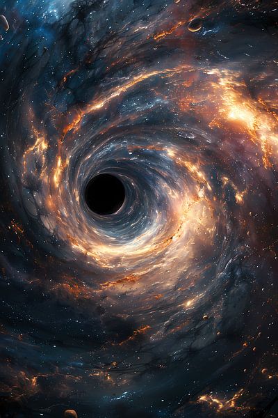 Whirlpool of Colours around a Black Hole by Art & Soul Creations