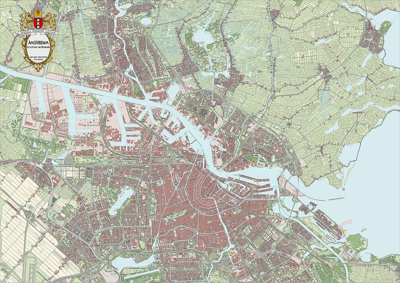 Kaart van Amsterdam van Rebel Ontwerp