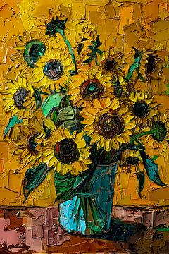 schilderachtige zonnebloemen van Egon Zitter