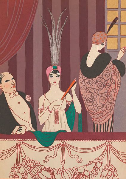 George Barbier - La Loge (1914) by Peter Balan