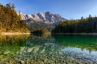 Eibsee with a view of the Zugspitze