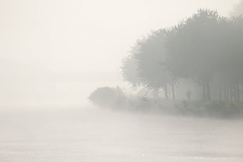 chemin dans le brouillard par Hetwie van der Putten