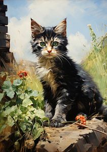 Katze Poster Kunstdruck 