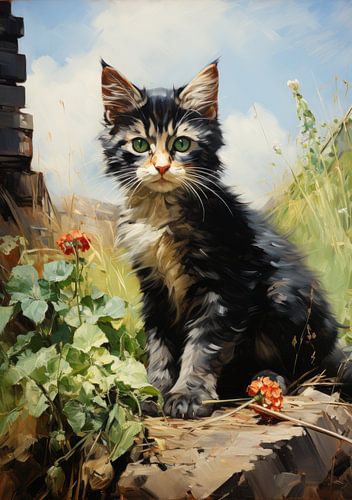 Katten poster kunstdruk "Morle"