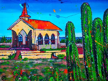 Alta Vista Chapel Aruba van Happy Paintings