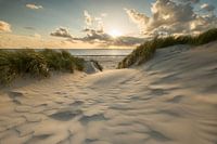 strand zonsondergang Ameland