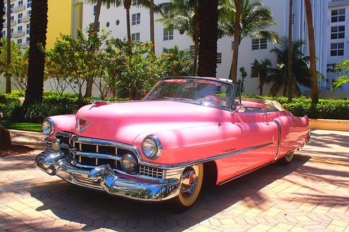 Pink Cadillac in Miami Beach Florida