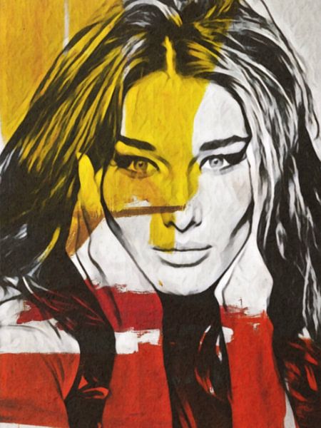 Carla Bruni - Moderne Kunst van Felix von Altersheim