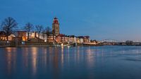 View of Deventer with Christmas tree