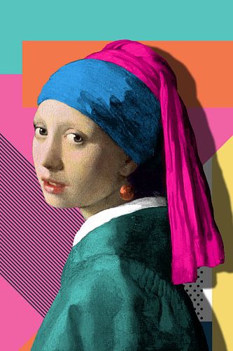 Meisje met de Parel – the Back to the 80’s Edition van Marja van den Hurk