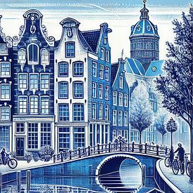 Amsterdam Delfts Blauw tafereel van Jaap Ros