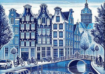 Amsterdam Delfts Blauw tafereel