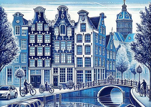 Amsterdam Delfts Blauw tafereel van Jaap Ros