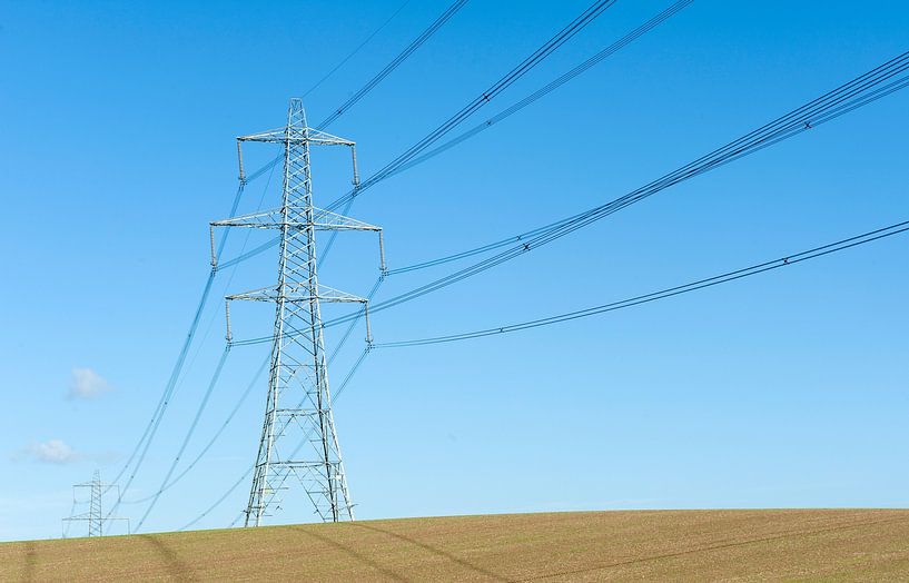High-voltage pylons England by Richard Wareham