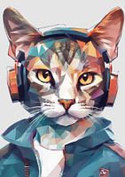 cat lowpoly style