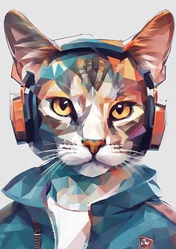 cat lowpoly style by widodo aw