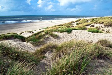 Magisch zandstrand met zandduinen in Jutland - Denemarken