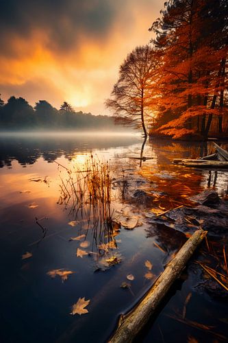 Meer bij zonsondergang