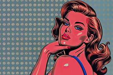 portrait abstrait pop art sur Egon Zitter