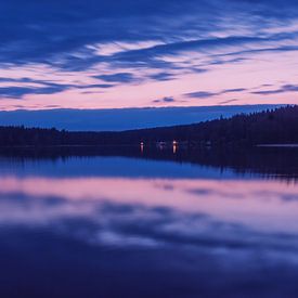 Sonnenuntergang bei der Greifenbach Stauweiher von Bertram Bergink