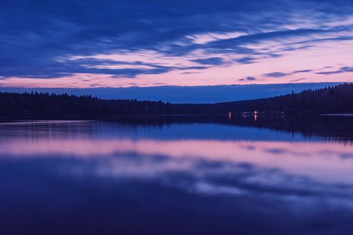 Zonsondergang bij de Greifenbach Stauweiher