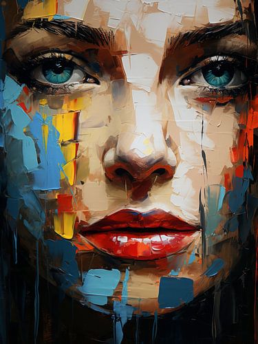 Portrait abstrait moderne