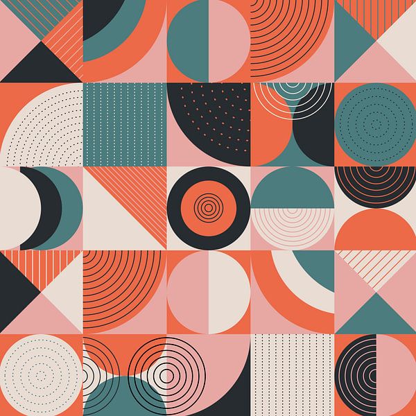 Mid Century Scandinavia Rust by Mad Dog Art