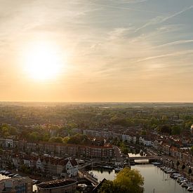 Panorama van prachtig Middelburg tijdens zonsondergang van Percy's fotografie
