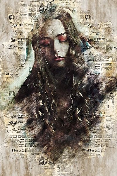 Sweet dreams (mixed media) par Art by Jeronimo