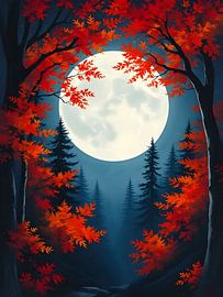 Mondschein Herbst Baldachin von Artistic