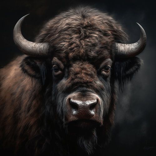 Portret van een bison