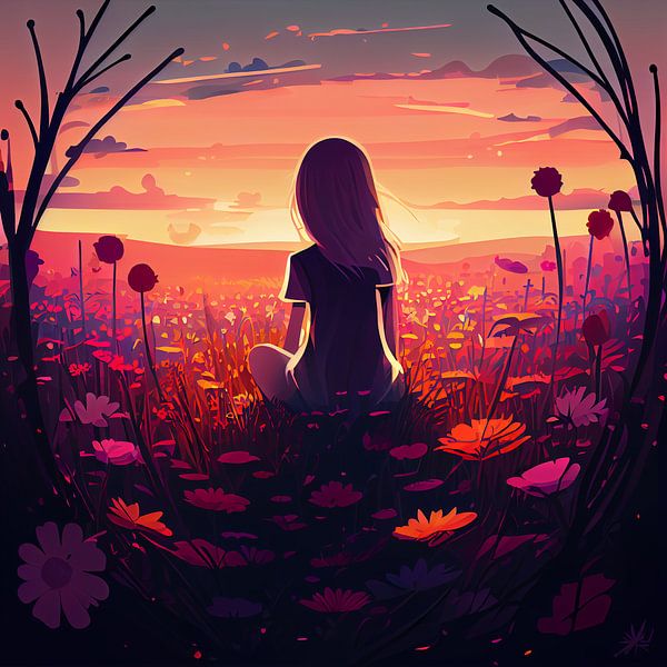 Sie ist eine Wildblume von Liv ter Riet