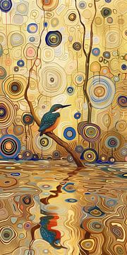 Kingfisher in Golden Oasis by Whale & Sons