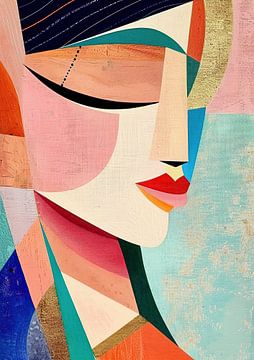 Vrouwenportret | Geometric Muse van De Mooiste Kunst