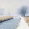 Winter landschap | Langs de Blauwe Bocht van Kunst Kriebels