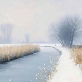 Winter landscape | Along the Blue Bend by Art Whims