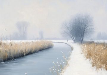 Winter landscape | Along the Blue Bend by Art Whims