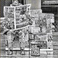 FREI-BILD  ZEITUNGSMANN  faszinierenden visuellen Effekt  FREI-BILD ZEITUNGSMANN fascinating visual effect   t