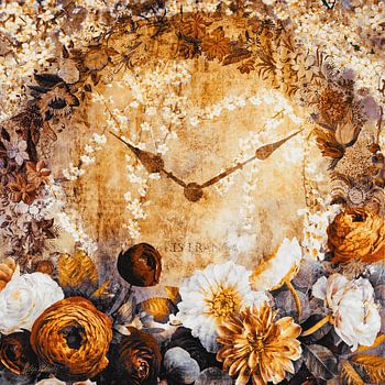 Horloge à fleurs