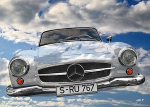 Mercedes-Benz 190 SL dans le ciel