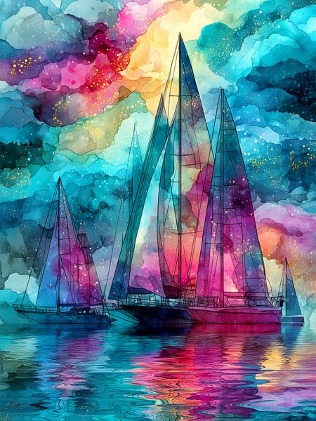 Boote nautische Kunst von JBJart Justyna Jaszke