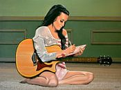 Katy Perry Painting von Paul Meijering Miniaturansicht