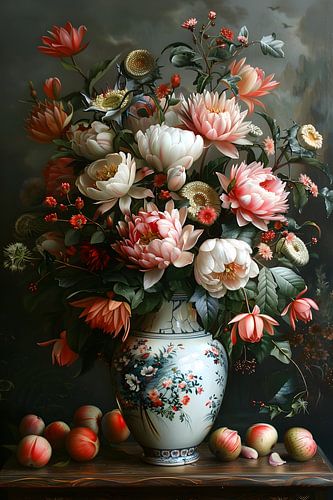 Vaas met Bloemen Schilderij | Schilderij Bloemen in Vaas