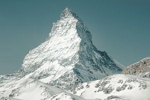 Uitzicht op de indrukwekkende berg Matterhorn van Besa Art