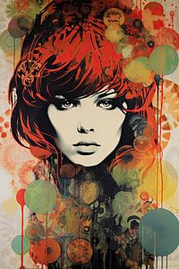 Frau in Farbe