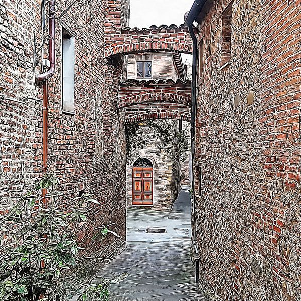 Triple Arch Citta Della Pieve Umbria by Dorothy Berry-Lound