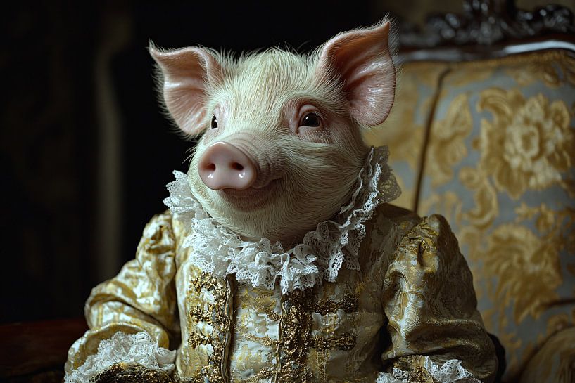 Classic portrait of a pig by Imperial Art House